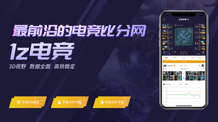 1z电竞比分-可以查看DOTA2、LOL、CSGO电竞战队赛事和比分数据的游戏资讯APP